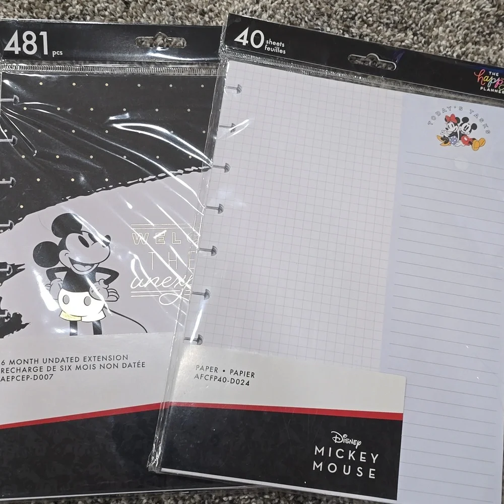 The Happy Planner Disney Mickey Mouse Undated Calender Extension Pack & Paper